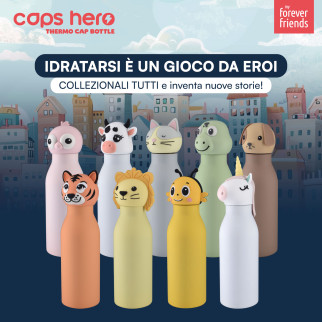 CapsHero Borraccia Termica Bambini Senza BPA 520ml Cane Dog Duke
