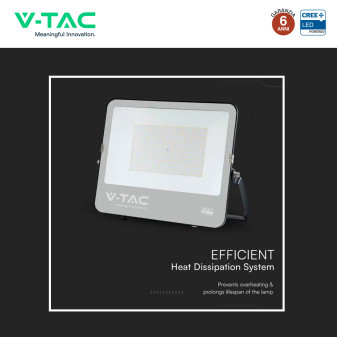 Faro LED 200W SMD Chip CREE IP65 Colore Nero VT-44201