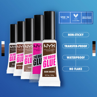 NYX Professional Makeup The Brow Glue Gel Sopracciglia Medium Brown 5g