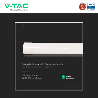 Tubo LED Prismatico 10W 30cm SMD Chip CREE V-Tac