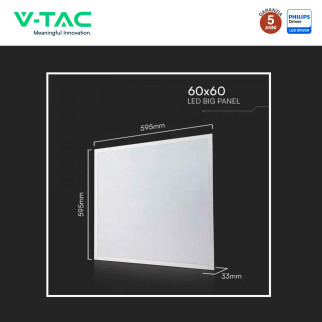 10 Pannelli LED Quadrati 40W SMD con Driver Philips V-Tac