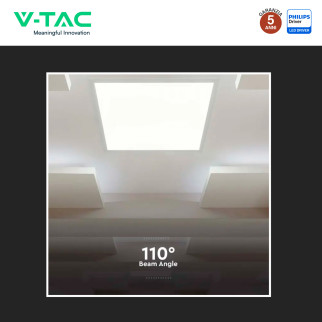 10 Pannelli LED Quadrati 40W SMD con Driver Philips V-Tac