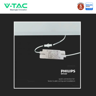 10 Pannelli LED Quadrati 40W SMD con Driver Philips V-Tac