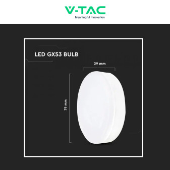 Lampadina LED GX53 6,4W Disc SMD V-Tac VT-207-N