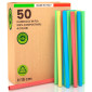 Cannucce in PLA Colorate Lisce Resistenti in Bioplastica Ecologiche Compostabili 15cm x 8mm - Confezione da 50 Cannucce