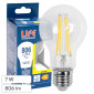 Life Lampadina LED E27 7W Goccia A60 Filament in Vetro Trasparente - mod. 39.920352C30 / 39.920352N40