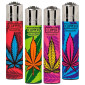 Clipper Micro Accendino a Pietrina Piccolo Ricaricabile con Fantasia Fresh Weed - Serie da 4 Accendini