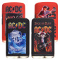Prof Maxi Accendino Elettronico Turbo Antivento Grande Ricaricabile con Fantasia AC/DC Single Blueflame - Serie da 4 Accendini