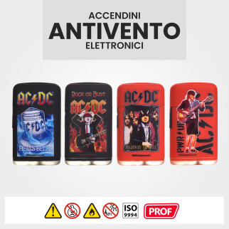 AccendinI Elettronici AC/DC Turbo Antivento Prof Maxi - Serie da 4