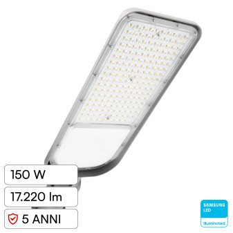 V-Tac VT-169ST-S Lampada Stradale LED Samsung SMD IP65 Grigio