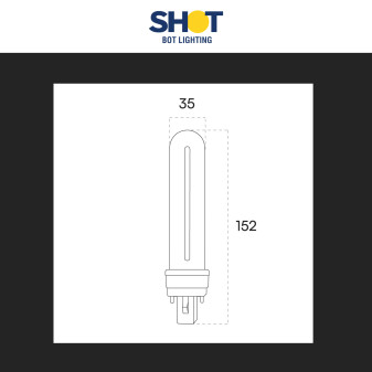 Lampadina LED G24d 11,5W SMD Tubolare PL ALC Bot Lighting Shot