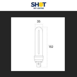 Lampadina LED G24d 11,5W SMD Tubolare PL ALC Bot Lighting Shot