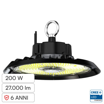 V-Tac VT-91202 Lampada Industriale LED UFO 200W SMD Chip CREE High Bay