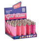 Prof Maxi Accendino a Pietrina Grande Ricaricabile con Fantasia Pink Girl - Box da 25 Accendini