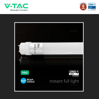 Tubo LED T8 G13 15W SMD CREE Nano-Plastic 150cm con Starter V-Tac