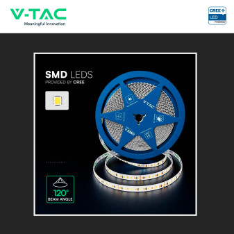 V-Tac Striscia LED Flessibile 15W/m 3in1 SMD Chip CREE 24V 10m