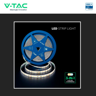 V-Tac Striscia LED Flessibile 15W/m 3in1 SMD Chip CREE 24V 10m