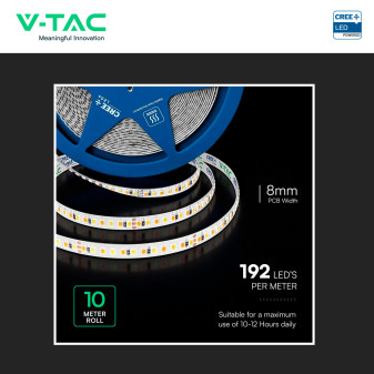 V-Tac Striscia LED Flessibile 15W/m 3in1 SMD Chip CREE 24V 10m