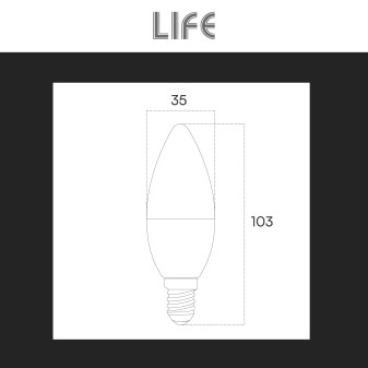 Life Lampadina LED E14 4,9W Candela C35 SMD