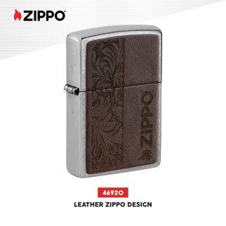 Accendino Zippo mod. 46920 Leather Zippo Design Marrone