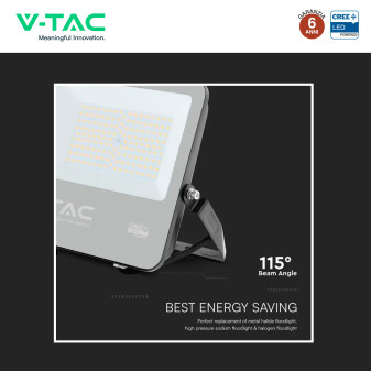 Faro LED 100W SMD Chip CREE IP65 Colore Nero VT-44101
