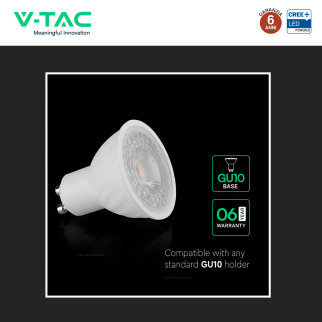 V-Tac VT-247 Lampadina LED GU10 6W Faretto PAR16 Chip CREE