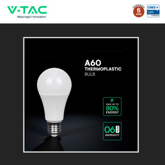 V-Tac Lampadina LED E27 10,5W Goccia A60 SMD Opaca