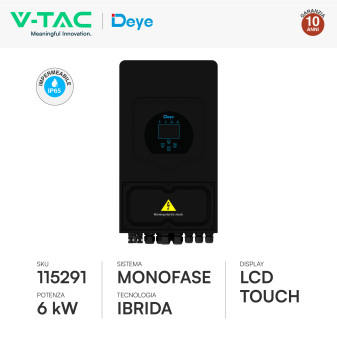 Kit Inverter 6kW + Batteria 10,24kWh + Quadri DC/AC