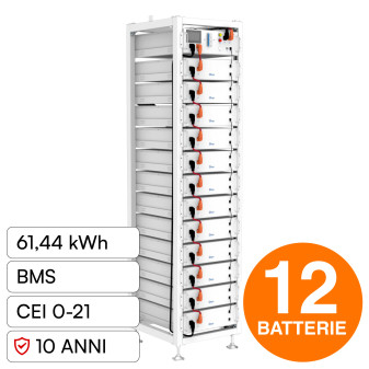 V-Tac Armadio Rack a Pavimento 12 Accumulatori LifePO4 61,44 kWh