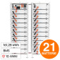 V-Tac BOS-A 161.28kWh Kit 21 Batterie BMS Stack LiFePO4 161,28kWh Alta Tensione Armadio Rack CEI 0-21 e CEI 0-16 - SKU 12657