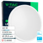 V-Tac Pro VT-8624 Plafoniera LED Rotonda 24W SMD Chip Samsung IP44 Colore Bianco - SKU 76181-24 / 76191-24 / 76201-24