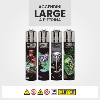Clipper Large Accendino a Pietrina Dangerous Cocktail 4 Accendini