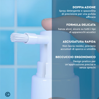 Udinett Spray Detergente per Pulizia Apparecchi Acustici 30ml