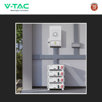 V-Tac Batteria BMS LiFePO4 51,2V 100Ah 5,12kWh Garanzia 10 Anni