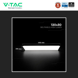 V-Tac VT-61045 Pannello LED CREE Rettangolare 120x30 40W