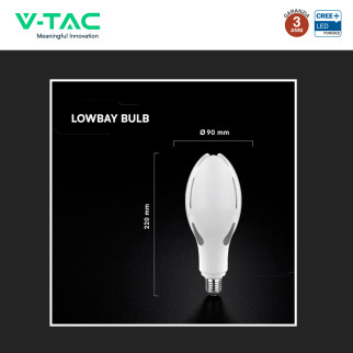 V-Tac Lampadina LED E27 36W  Oliva SMD CREE