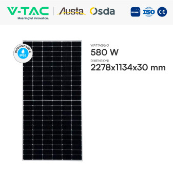 Pannelli Fotovoltaici 580W TIER 1 TOPCon IP68 V-Tac Austa Osda