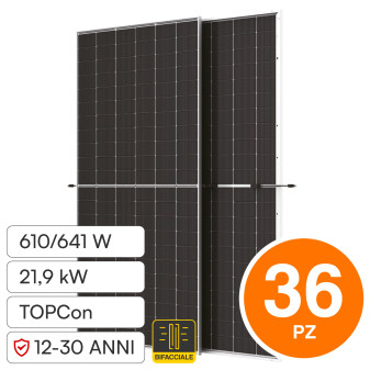 Pannelli Fotovoltaici 610W STC 641W BNPI TOPCon IP68 V-Tac Trinasolar