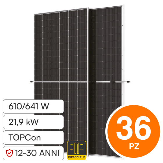 Pannelli Fotovoltaici 610W STC 641W BNPI TOPCon IP68 V-Tac Trinasolar