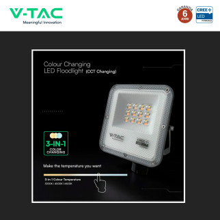 V-Tac VT-44058CCT Faro LED 50W SMD CREE IP65 IK06 CCT 3in1