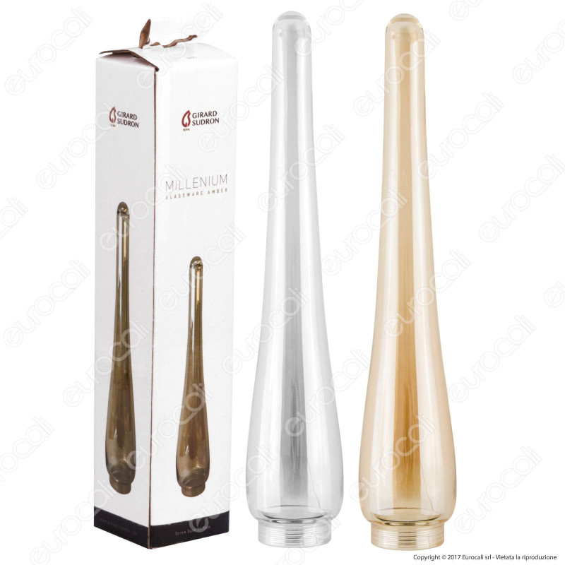 Girard Sudron Copertura in Vetro Forma Candela con Filettatura