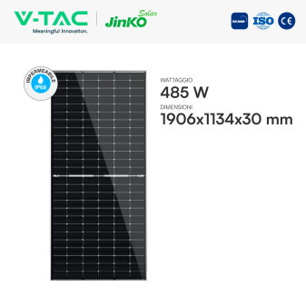 Pannelli Solari Fotovoltaici 485W TIER 1 TOPCon IP68 V-Tac Jinko