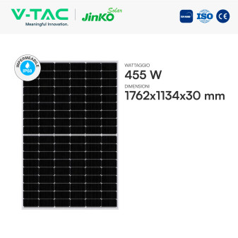 Pannelli Fotovoltaici 455W TIER 1 TOPCon IP68 V-Tac Jinko