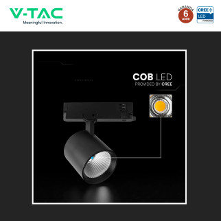 V-Tac VT-11130 Faretto LED da Binario Track Light COB Chip CREE