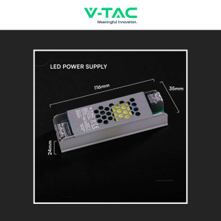 V-Tac VT-13036-S Alimentatore Led Slim 36W 12V 3A Per Uso Interno