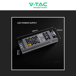V-Tac VT-24062-S Alimentatore Led Slim 60W 24V 2,5A Per Uso Interno