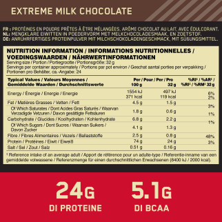 Proteine al Cioccolato al Latte Optimum Nutrition 768g