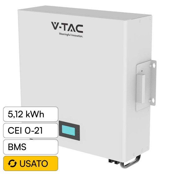 VT-48100E-W Batteria LiFePO4 5.12KWh Impianti Solari V-Tac