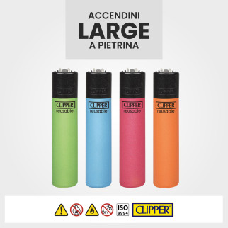 Clipper Large Accendino a Pietrina Metallic Mix 5 48 Accendini