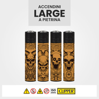 Clipper Large Accendino a Pietrina Laughter In Dark Pure 4 Accendini